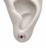 Devil Single Stud Silver