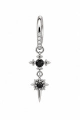 Fairy Single Earring Silver/Black