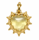 Heartbeat pendant citrine gold