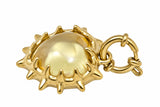 Heartbeat pendant citrine gold