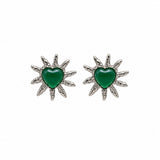 La La Land Earrings Silver / Green