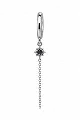 Indra Single Earring Silver/Black