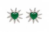 La La Land Earrings Silver / Green