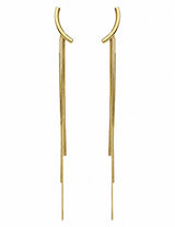 Night fall earrings gold