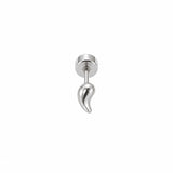 Rainy single stud silver