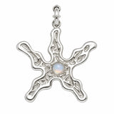 Sunflower pendant silver