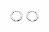 Thick silver hoops 15mm