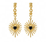 valentine short earrings gold