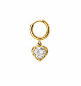 veja crystal clear single earring gold
