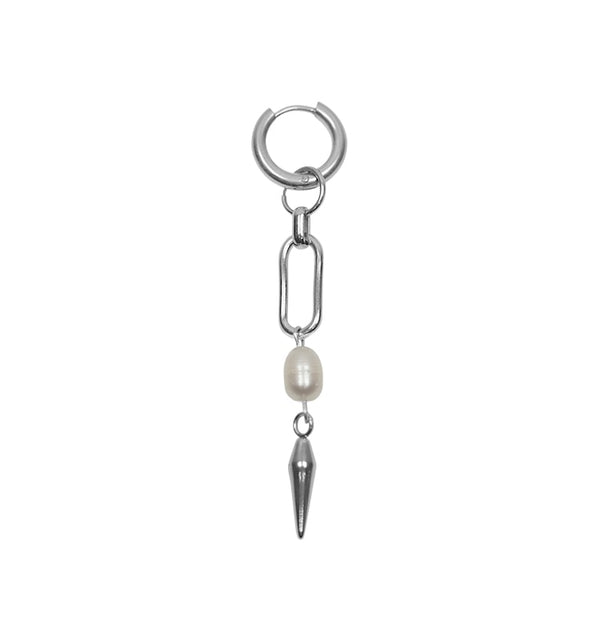 Clarissa Pearl Earring Silver
