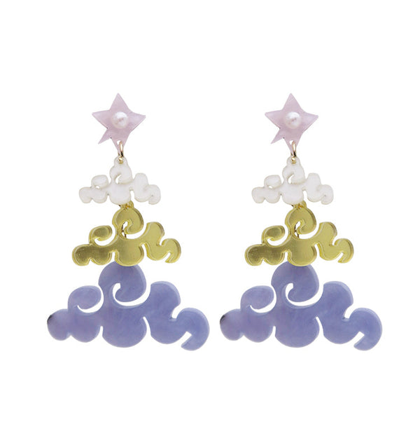 Creamy earrings