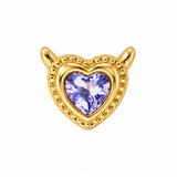 devil heart single stud gold