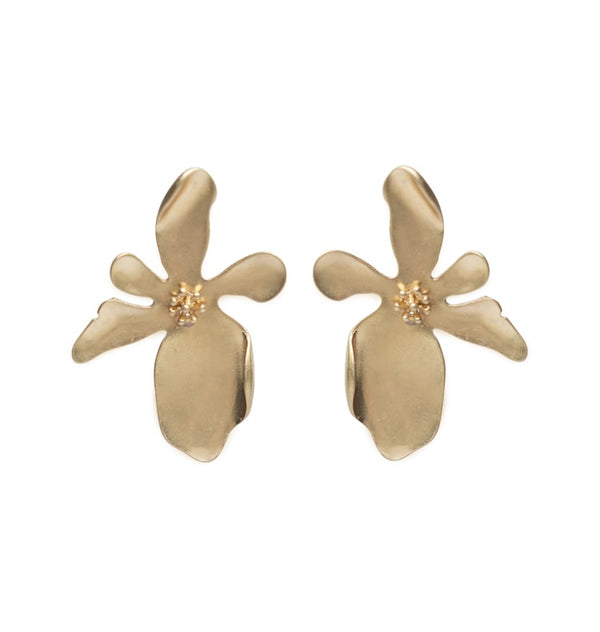 Daisy lu earrings gold