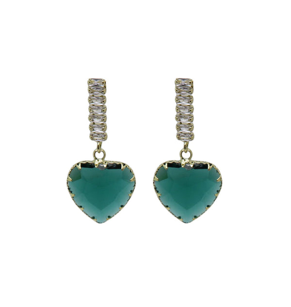 Deep earrings green