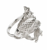 Fish ring 925 silver