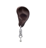 Donna single earring pearl silver