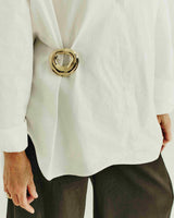 Elin brooch big gold