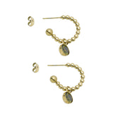 Felicia earrings olivegreen gold