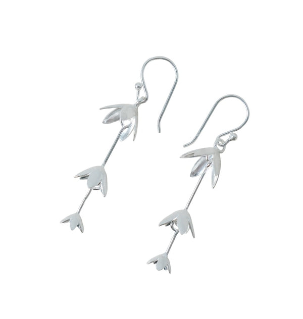 Flora earrings silver