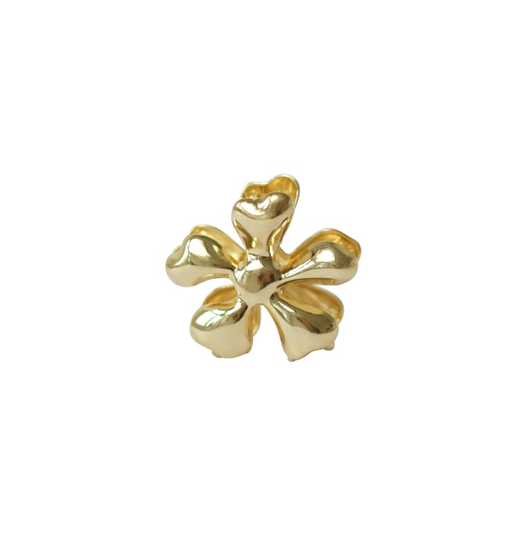 Flower hair clip gold