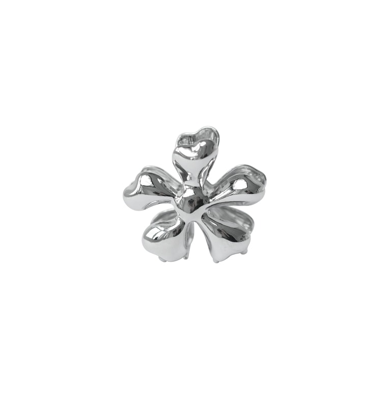 Flower hair clip silver