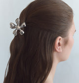 Flower hair clip silver