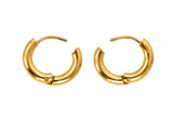 Thick gold hoops 17mm
