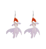 Goldfish earrings colorful