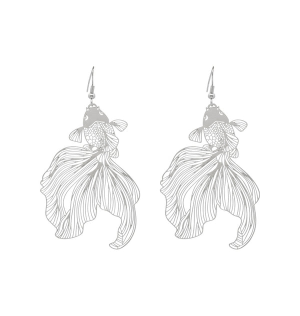 Goldfish earrings silver