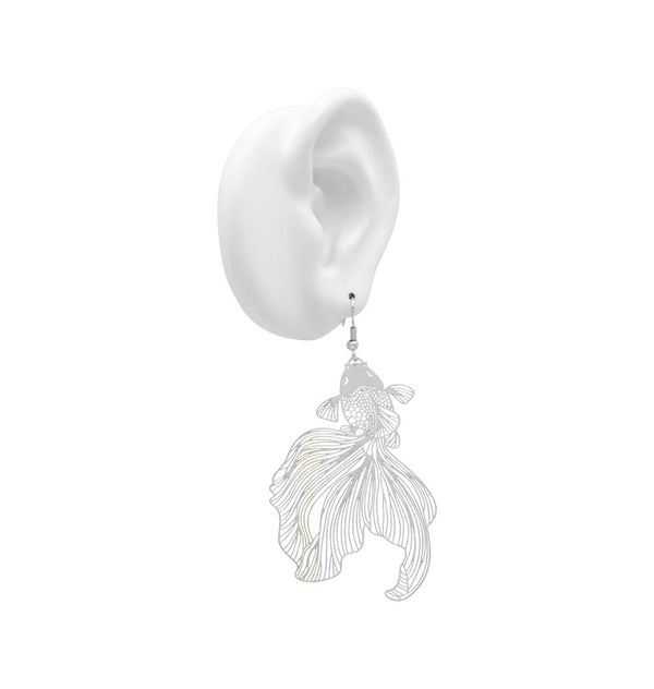 Goldfish earrings silver