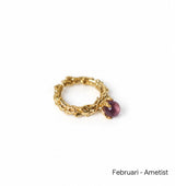 Månadssten Ring Brass