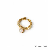 Månadssten Ring Brass