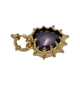 Heartbeat pendant amethyst gold