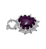 Heartbeat pendant amethyst silver