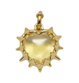 Heartbeat pendant citrine gold