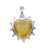 Heartbeat pendant citrine silver
