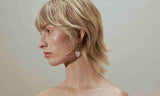 I heart you earrings pearl silver