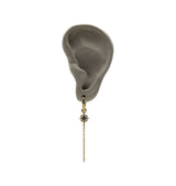 Indra Single Earring Gold / Black