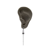 Indra Single Earring Silver/Black