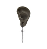 Indra Single Earring Silver / Clear