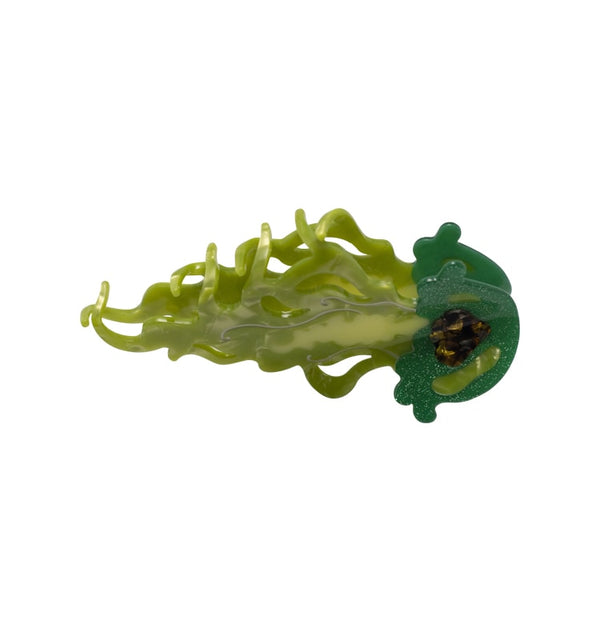 Jellyfish hair clip green