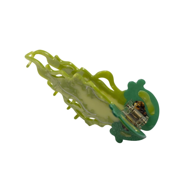 Jellyfish hair clip green