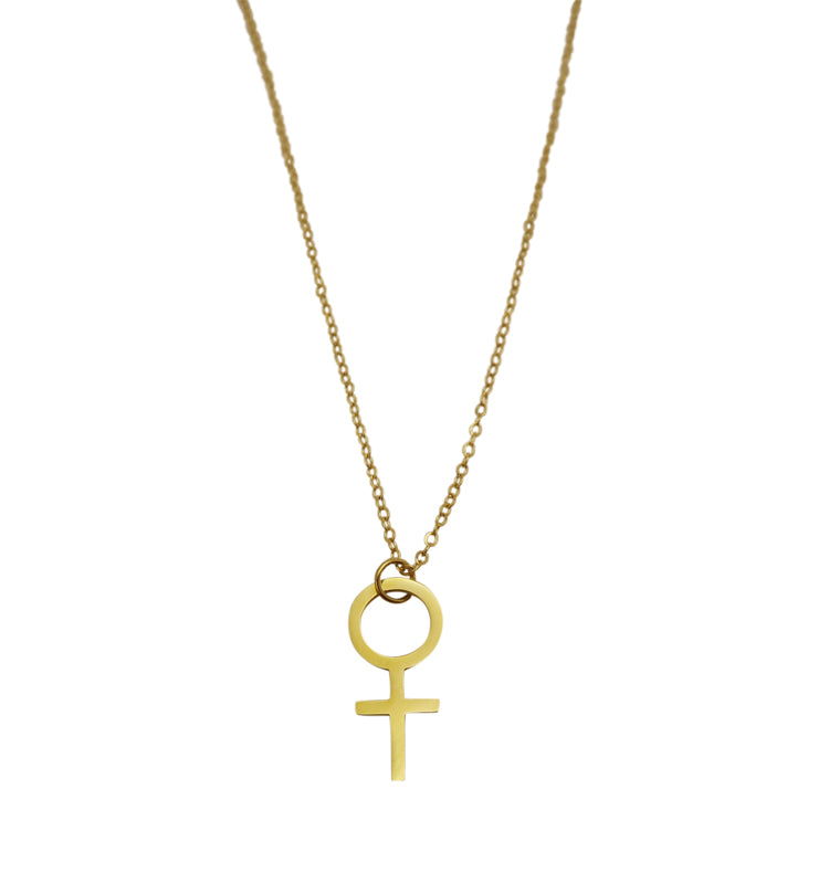 Female symbol necklaces • Gold WOS - Main Image