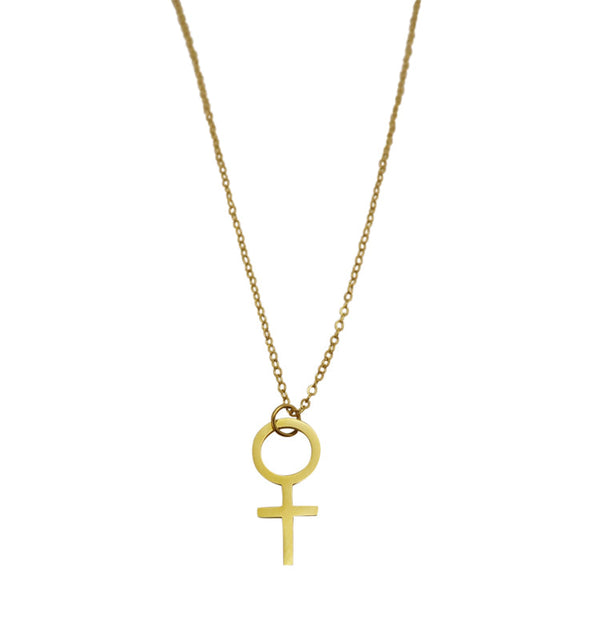 Kvinnotecken necklace gold