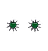 La La Land Earrings Silver / Green