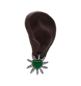 La La Land Earrings Silver / Green