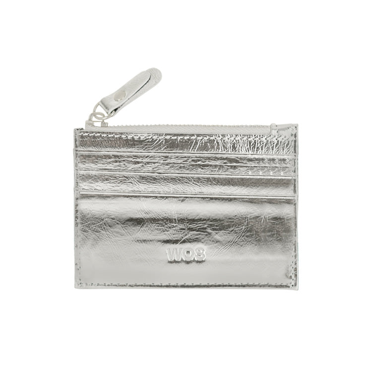 Laney card wallet metallic silver