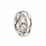 pinky single stud clear silver
