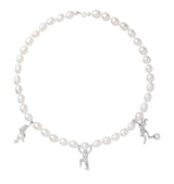Monkey Pärlhalsband Silver