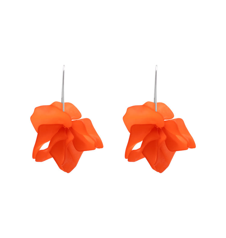Petal earrings red